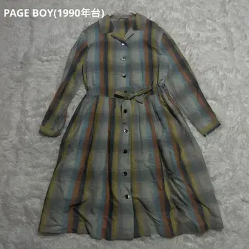 PAGE BOY (1990년대) 체크 셔츠 원피스 사이즈 M