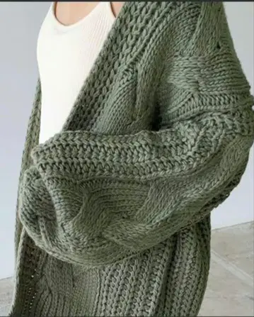 lian 니트 가디건 그린