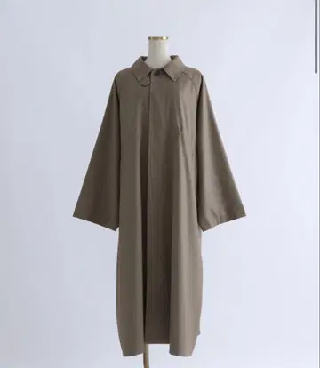 EN NEUME 오버 사이즈 롱 스테인 칼라 코트 2WAY