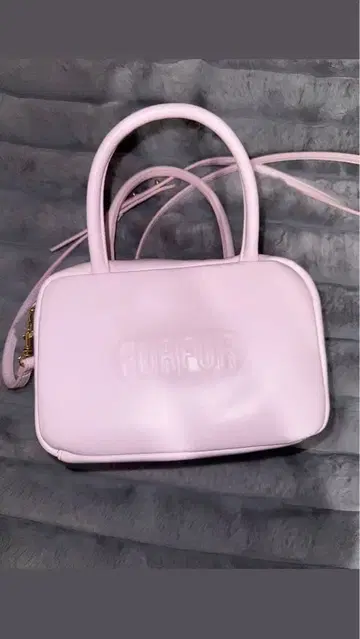 FURFUR 스퀘어 보스턴 백 핑크