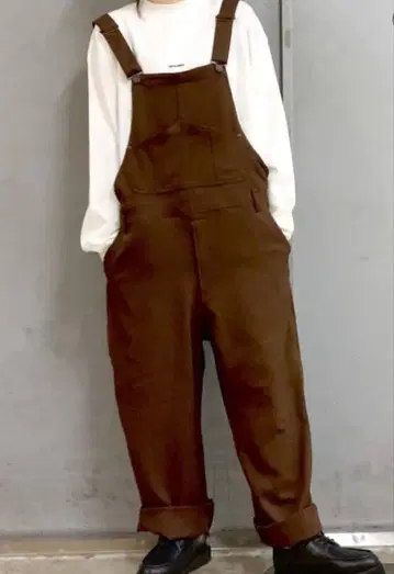 RAGEBLUE 멜란지 오버롤 브라운 남성 프리 사이즈