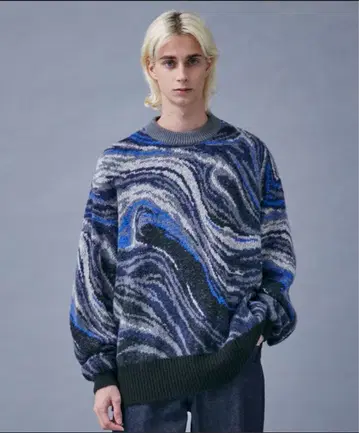 public tokyo [ 세탁 가능 ] 멀티 패턴 오버 사이즈 니트 2