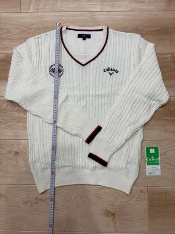 Callaway 케이블 니트 V넥 스웨터 L