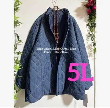 5361 새상품 5L 데님풍 퀼팅 충전솜 코트 빅 사이즈