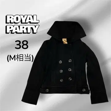 ROYAL PARTY 38 성숙/러블리 숏 기장 피코트 블랙