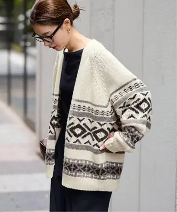 FRAMeWORK 자카드 가디건 내추럴 / 택 포함 새상품 미사용
