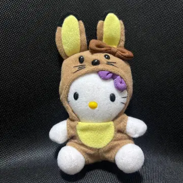 헬로키티 홋카이도 한정 에조 토끼 봉제 인형 키링