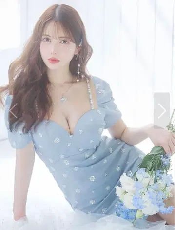 sugar 플라워 스팽글 드레스