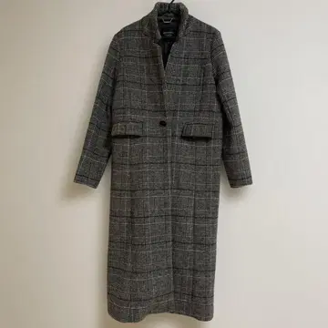 MICA & DEAL 체스터 코트 체크 무늬 롱 36