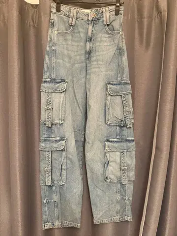 ZARA 카고 데님 팬츠 34
