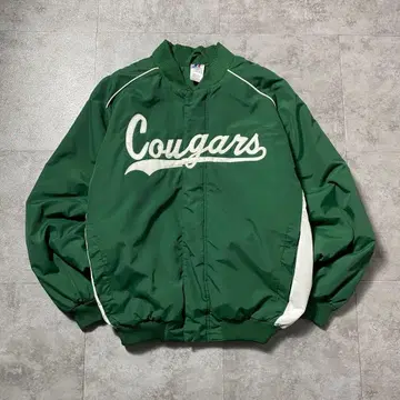 러셀 애슬레틱 Cougars 스냅 버튼 충전솜 나일론 자켓