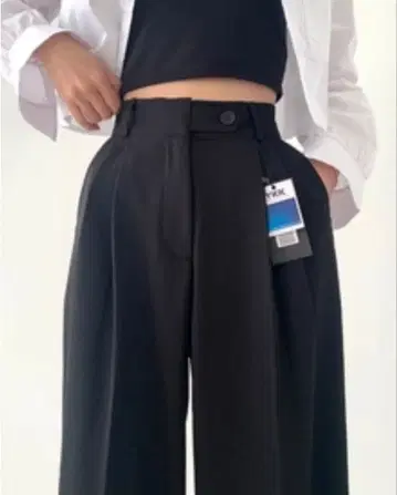 nugu 이너 버튼 턱 와이드 슬랙스