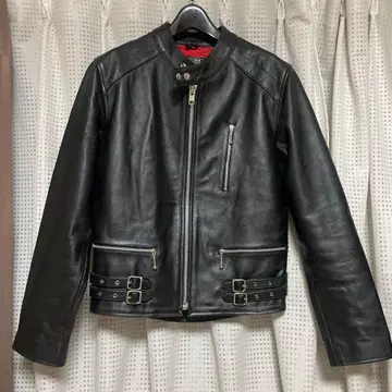 HORN WORKS 싱글 라이더 UK 자켓 블랙 가죽 L 소가죽