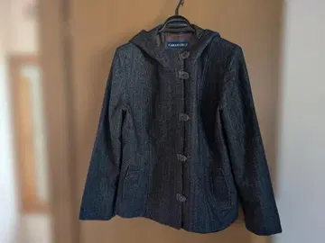 CARA O CRUZ 숏코트 사이즈 11 헤링본 다크 네이비