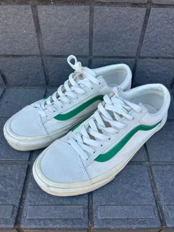 Vans 화이트/그린 스니커즈