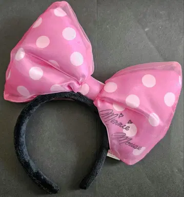 [ 귀중 ] 미니 마우스 핑크 도트 머리띠