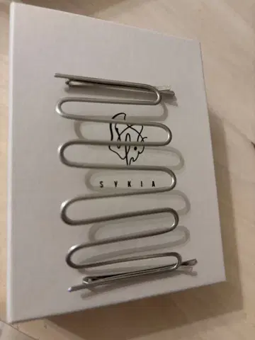 SYKIA 웨이브 헤어 와이어 핀 실버