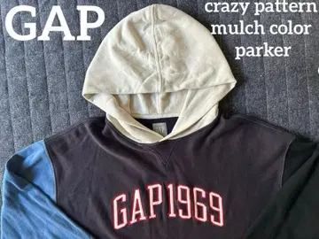 GAP 1969 은색 택 크레이지 패턴 후드티 올드 갭