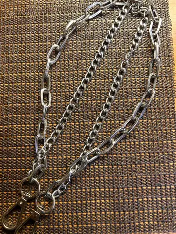 실버 이중 체인 지갑 체인