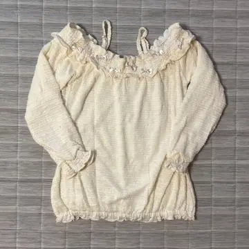 프릴 오프숄더 니트탑