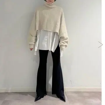 르필 폭스 혼방 하이넥 니트