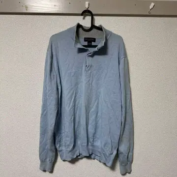 라이트 블루 긴팔 피케 셔츠