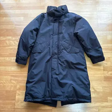 블랙 롱 코트 스탠드 카라