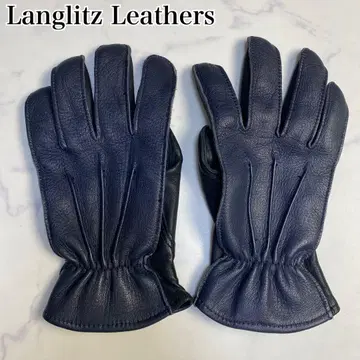[ 새상품급 ] 랑그리츠 가죽 그로브 L 사이즈 네이비