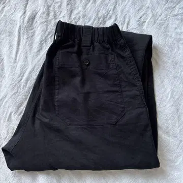 와이즈 포맨 허리밴딩 와이드 팬츠 블랙