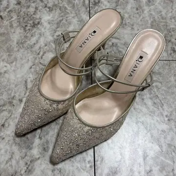 DIANA 화이트 글리터 뮬