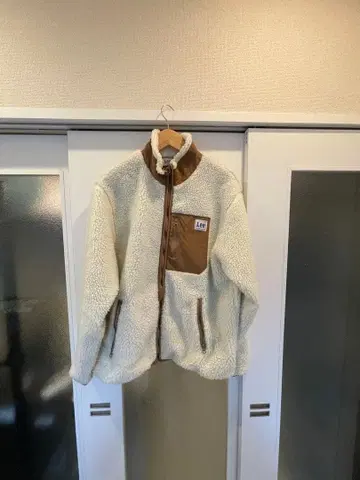 Lee 플리스 자켓 아이보리/브라운