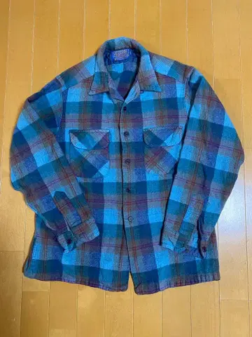 70s USA 빈티지 Pendleton 버진 울 셔츠