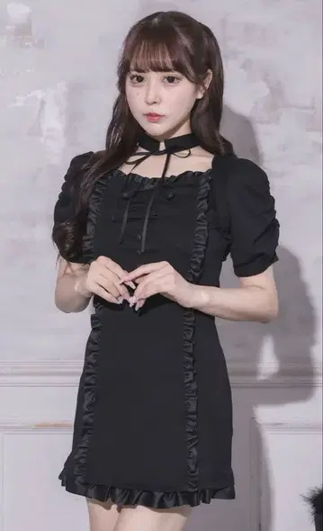 pium 원피스 미니 타이트 타이트 원피스 검정 블랙 유니폼