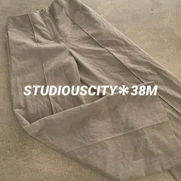 STUDIOUSCITY*캐주얼 롱 팬츠*센터 프레스*그레이*38M