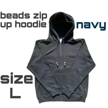 [ 새상품 ] [ 아메카지 ] 풀 집업 후드티 네이비 L 사이즈