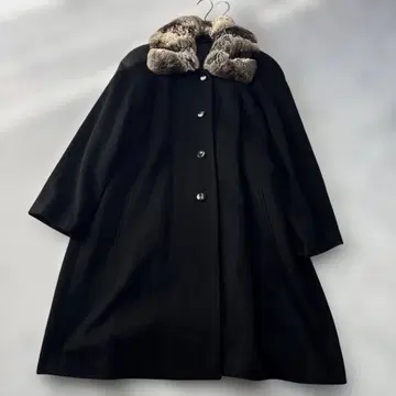 컨디션 최상 캐시미어 100% 롱 코트 블랙 y2k 미 실루엣