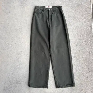 90s CHAZZZ 구제 의류 코튼 데님 팬츠 와이드 그린 올리브 그린