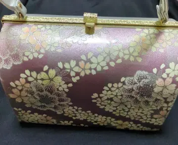 일본 의류용 백 보라색 꽃무늬