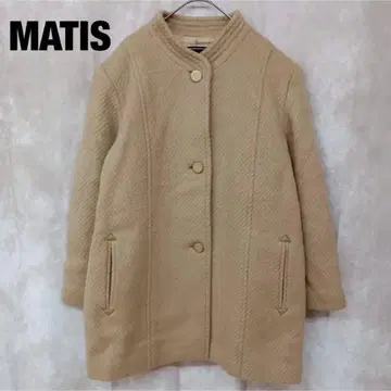 MATIS/모헤어/여성/코트/자켓/울/베이지/노카라 코트