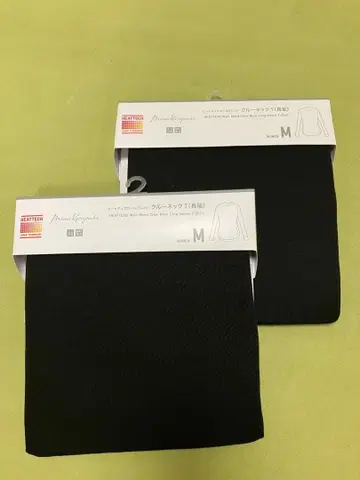 유니클로 [ 히트텍 울 블렌드 크루넥 T (블랙 M) ] x 2개
