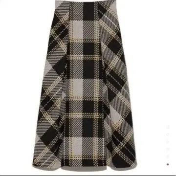 스나이델 로빙 체크 롱 스커트