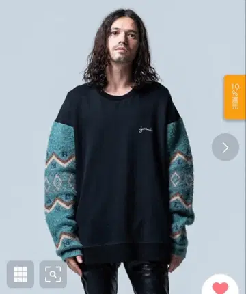 glamb 니트 슬리브 맨투맨