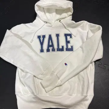 Champion c5-u101 Yale 로고 후드티 화이트
