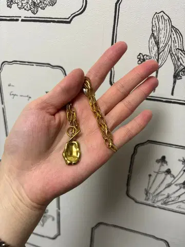골드 체인 목걸이 펜던트 포함