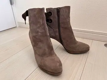 백리본 스웨이드 부츠