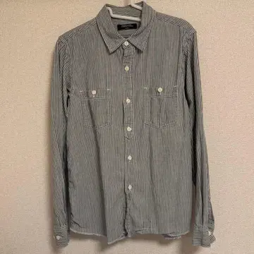 PHIGVEL 스트라이프 긴팔 워크 셔츠