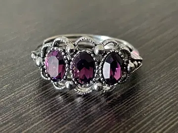 AVON 자수정풍 칵테일 반지, 9~12호