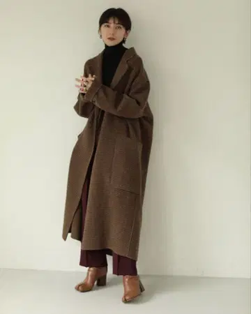 TODAYFUL 오버 체크 코트