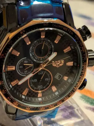 태키미터 부착 크로노그래프 손목시계