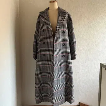 jointworks 체크 무늬 더블 롱 코트 베이크루즈 IENA